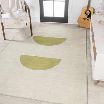 Luola Minimalist Geometric Machine-washable Area Rug